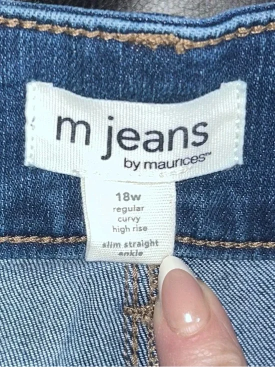 Maurices m jeans 18W curvy high rise slim straight ankle jean - Picture 5 of 6